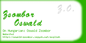 zsombor oswald business card